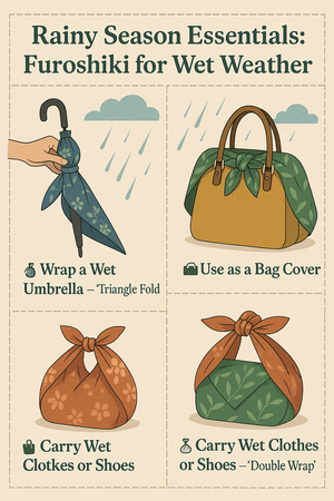 How to Use Furoshiki During the Rainy Season – Functional Elegance from Japan